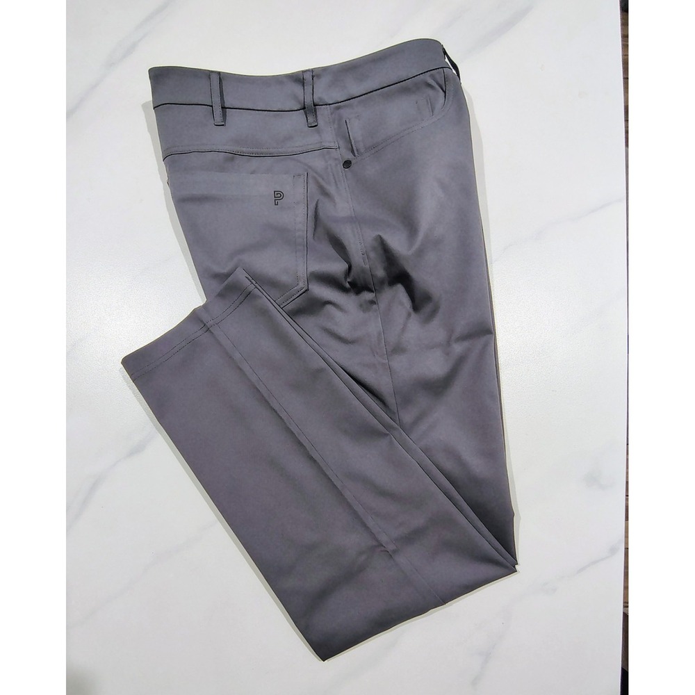 Public Rec Mens Dealmaker Performance Golf Straight Leg Gray Chino Pants Size 36